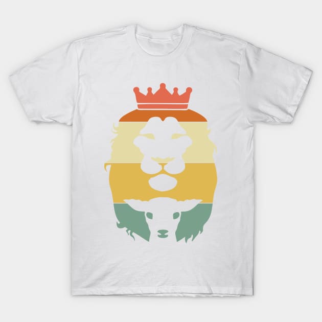 Christian Apparel Clothing Gifts - Lion Lamb T-Shirt by AmericasPeasant